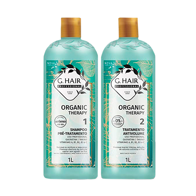 G HAIR ORGANIC THERAPY KIT SH 1000ML + TRATAMENTO 1000ML G HAIR