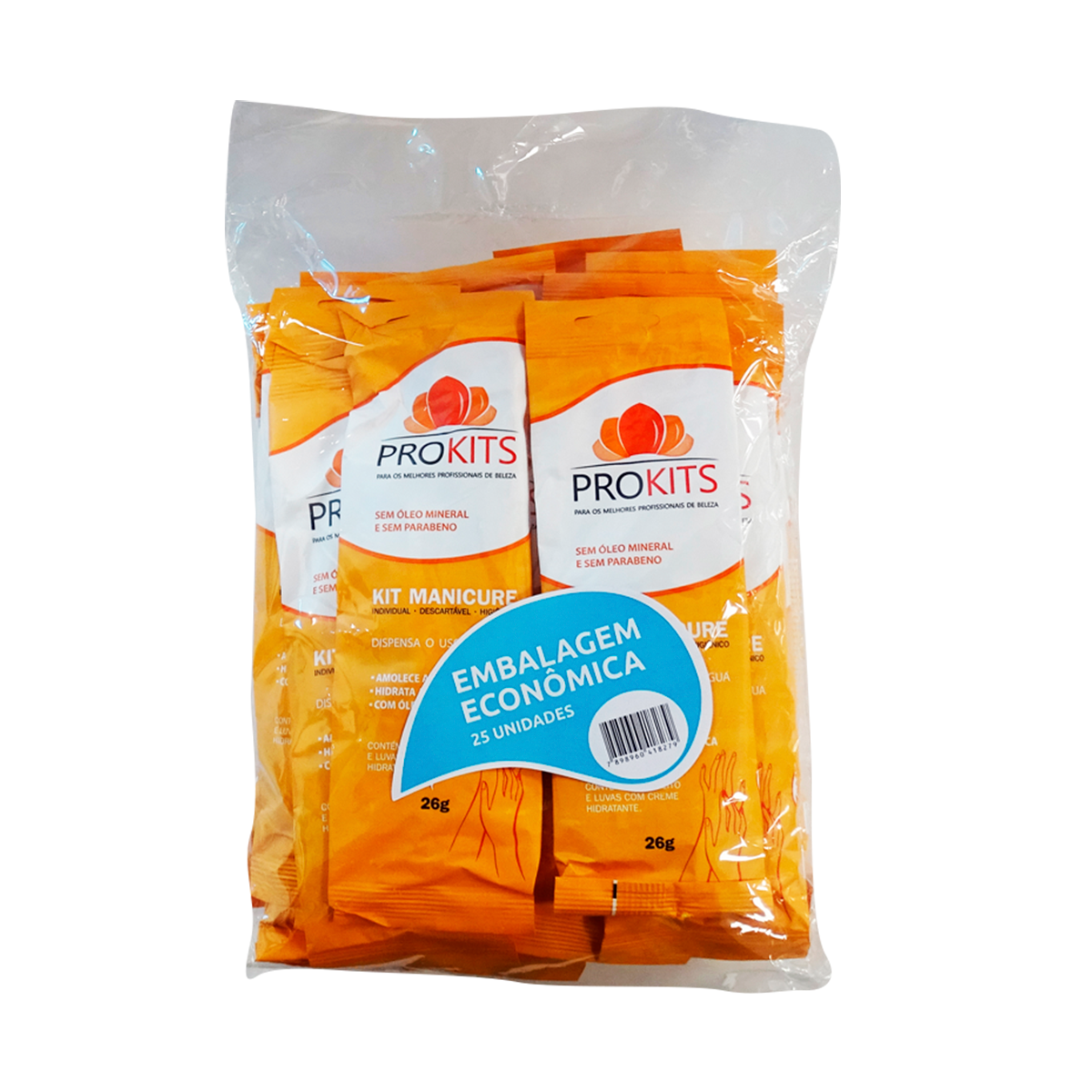 PROKITS EMBALAGEM ECONOMICA C 25 KITS DE MANICURE PROKITS EMBALAGEM