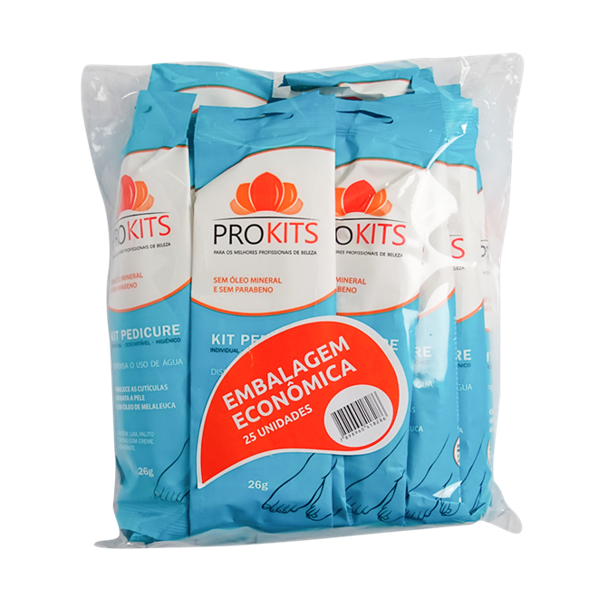 PROKITS EMBALAGEM ECONOMICA C 25 KITS DE PEDICURE PROKITS EMBALAGEM