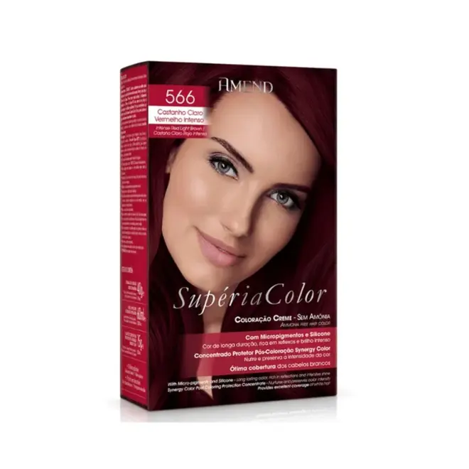 AMEND KIT SUPÉRIA TONALIZANTE CASTANHO CLARO VERMELHO 5.66 10GR