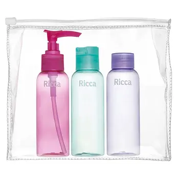 RICCA CONJUNTO DE VIAGEM COM 3 FRASCOS DEGRADÊ
