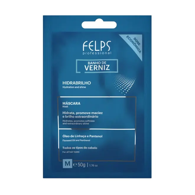 FELPS BANHO VERNIZ MASCARA SACHE DOSE ECONOMICA 50G