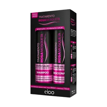EICO KIT EFEITO SALÃO ROSA MOSQUETA SHAMPOO+CONDIC