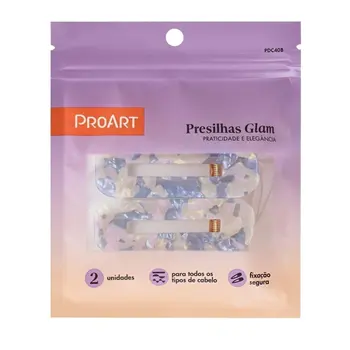 PROART PRESILHA BICO DE PATO AZUL 2 PEÇAS
