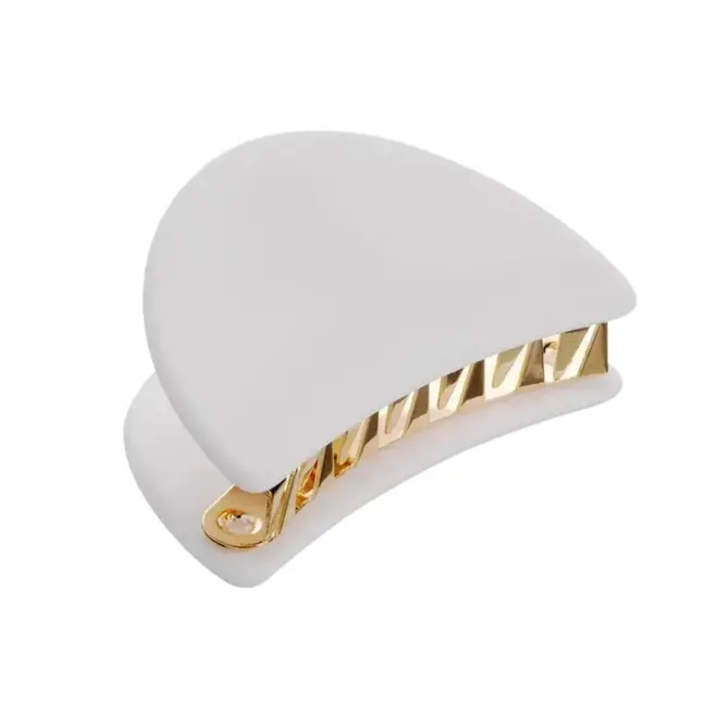 PROART PIRANHA SMALL WHITE HALF MOON HAIR CLIP