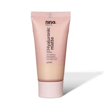 NINA MAKE UP HYALURONIC MATTE BASE LIQUIDA COR 0.5