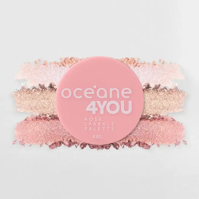 OCEANE TRIO DE SOMBRAS ROSE SPARKLE PALETTE 4YOU 4