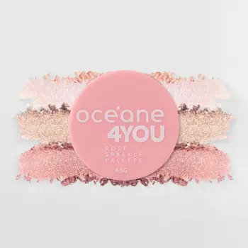 OCEANE TRIO DE SOMBRAS ROSE SPARKLE PALETTE 4YOU 4
