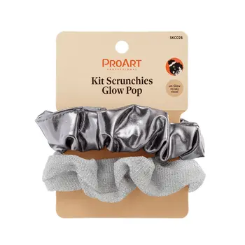 PROART KIT DE SCRUNCHIE PRATA 2PCS