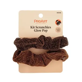 PROART KIT DE SCRUNCHIE MARROM 2PCS