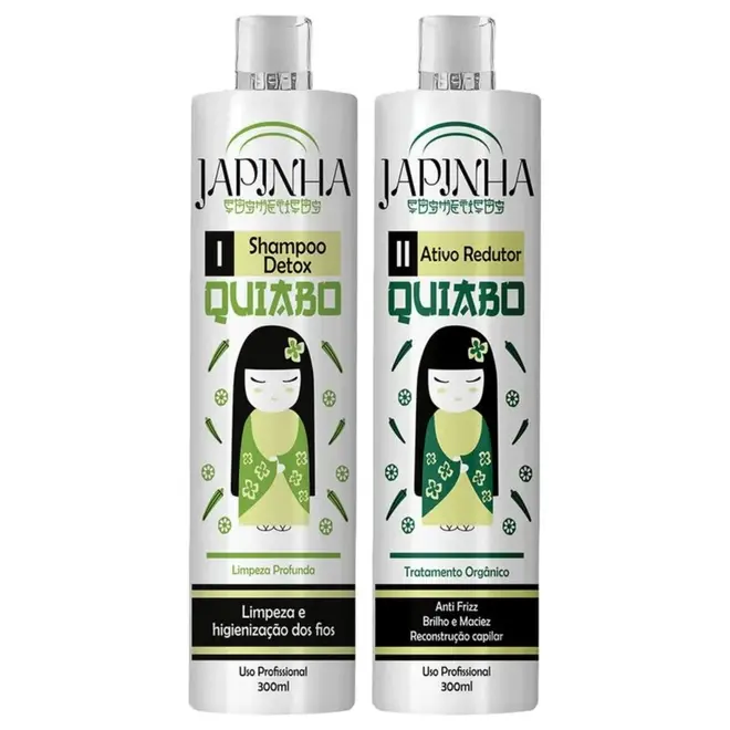 JAPINHA KIT PROGRESSIVA QUIABO ORGANICO SHAMPOO - ATIVO 300ML