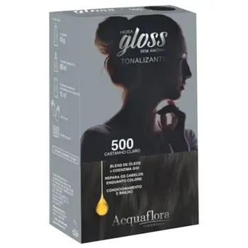 ACQUAFLORA HIDRA GLOSS TONALIZANTE CASTANHO CLARO 500