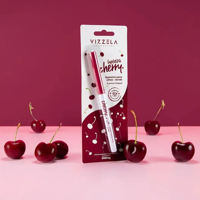 VIZZELA CHERRY LAPISEIRA PARA OLHOS BORDÔ 300MG