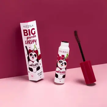 VIZZELA NO PANDA CHERRY MÁSCARA DE CÍLIOS BORDÔ 5G
