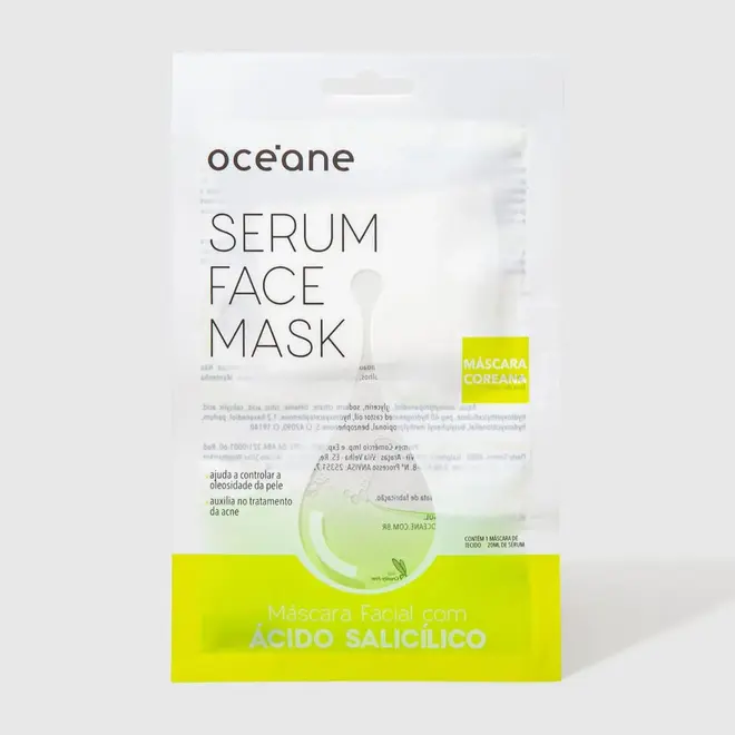 OCEANE MÁSCARA FACIAL COM ÁCIDO SALICÍLICO SERUM FACE MASK 20ML