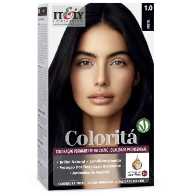 ITELY COLORITÁ COLORAÇÃO EM CREME 1.0 PRETO 50G