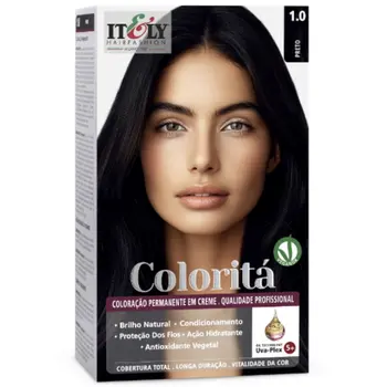 ITELY COLORITÁ COLORAÇÃO EM CREME 1.0 PRETO 50G