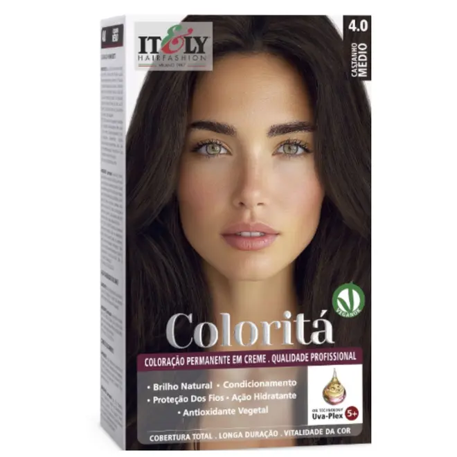ITELY COLORITÁ COLORAÇÃO EM CREME 4.0 CASTANHO MÉDIO 50G