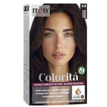 ITELY COLORITÁ COLORAÇÃO EM CREME 4.0 CASTANHO MÉDIO 50G