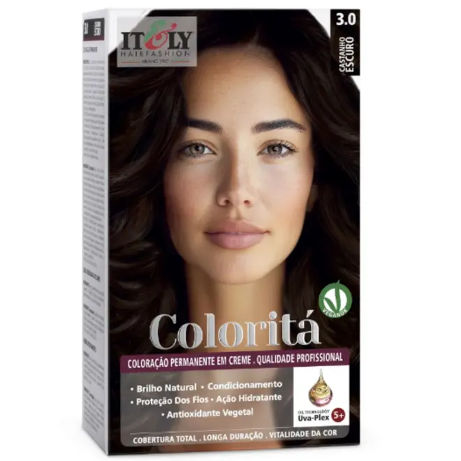 ITELY COLORITÁ COLORAÇÃO EM CREME 3.0 CASTANHO ESCURO 50G