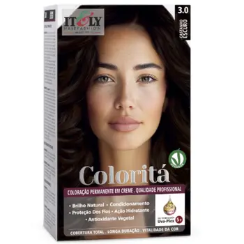 ITELY COLORITÁ COLORAÇÃO EM CREME 3.0 CASTANHO ESCURO 50G