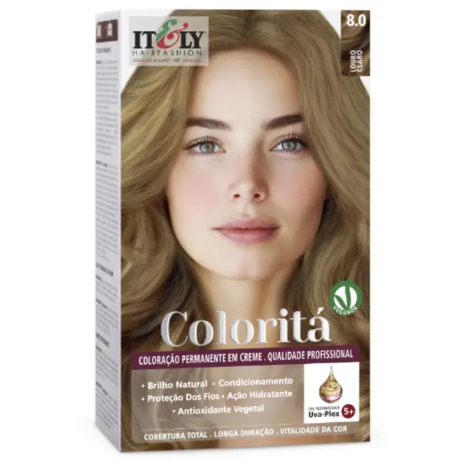 ITELY COLORITÁ COLORAÇÃO EM CREME 7.43 LOURO MÉDIO COBRE DOURADO  50G
