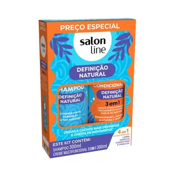 SALON LINE KIT SHAMPOO E CREME MULTY DEFINICAO NATURAL 300ML