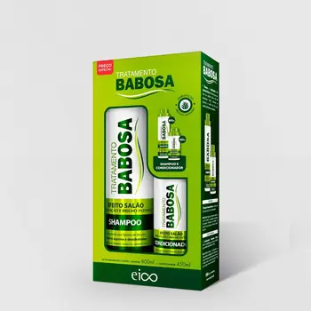 EICO KIT SHAMPOO 800ML E CONDICIONADOR 450ML BABOSA 1250ML
