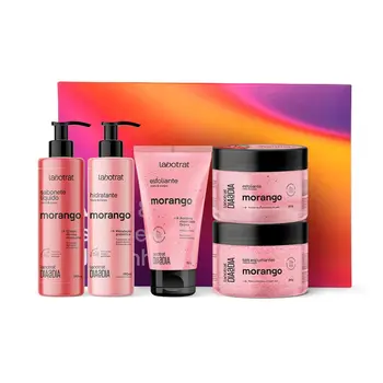 LABOTRAT DIA A DIA KIT EXPERIÊNCIA BANHO COM 5 UNIDADES - MORANGO