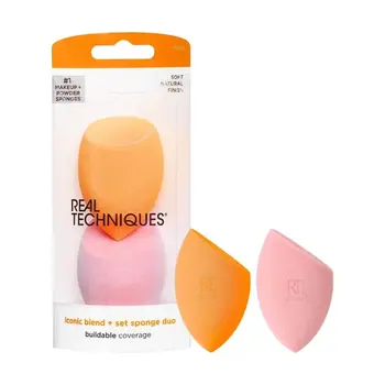 REAL TECHNIQUES KIT 2 ESPONJAS PARA MAQUIAGEM