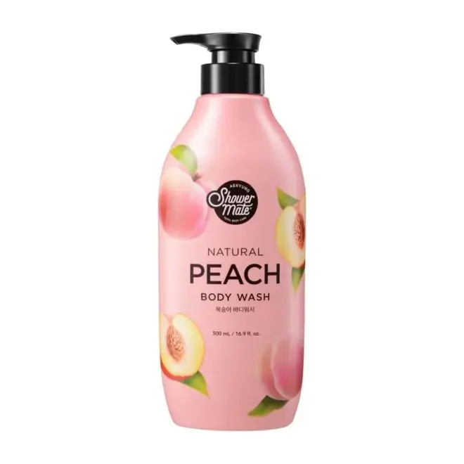 SHOWER MATE SABONETE LIQUIDO NATURAL PESSEGO 500ML